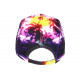 Casquette Miami Violette Jaune Palmiers Tropical Night Baseball CASQUETTES Hip Hop Honour