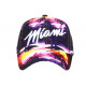 Casquette Enfant violette et jaune Miami Tropical Night de 7 à 11 ans Casquette Enfant Hip Hop Honour