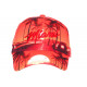 Casquette Enfant Orange Palmiers Miami Sunrise de 7 a 11 ans Casquette Enfant Hip Hop Honour