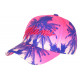 Casquette Miami Rose Bleue Palmiers Fashion Sunset Baseball CASQUETTES Hip Hop Honour