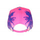 Casquette Miami Rose Bleue Palmiers Fashion Sunset Baseball CASQUETTES Hip Hop Honour