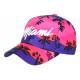 Casquette Miami Rose Violette Palmiers tendance Sunset Baseball CASQUETTES Hip Hop Honour