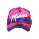 Casquette Miami Rose Violette Palmiers tendance Sunset Baseball CASQUETTES Hip Hop Honour