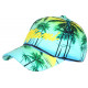 Casquette Miami Verte et Jaune Palmiers tendance Boreal Baseball CASQUETTES Hip Hop Honour