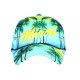 Casquette Enfant Jaune Verte Miami tropicale Boreal 7 a 11 ans Casquette Enfant Hip Hop Honour