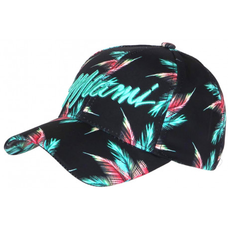 Casquette Enfant Verte et Noire Miami tropicale Boreal 7 a 11 ans Casquette Enfant Hip Hop Honour