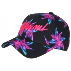 Casquette Enfant Rose et Noire Miami tropicale Boreal 7 a 11 ans Casquette Enfant Hip Hop Honour