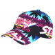 Casquette Miami Bleue Violette Palmiers Tropicale City Baseball CASQUETTES Hip Hop Honour