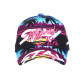 Casquette Miami Bleue Violette Palmiers Tropicale City Baseball CASQUETTES Hip Hop Honour