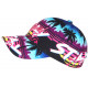 Casquette Miami Bleue Violette Palmiers Tropicale City Baseball CASQUETTES Hip Hop Honour