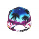 Casquette Miami Bleue Violette Palmiers Tropicale City Baseball CASQUETTES Hip Hop Honour