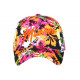 Casquette Miami Orange et Noire a Fleurs Fashion Bali Baseball CASQUETTES Hip Hop Honour