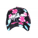 Casquette Enfant Bleue et Rose Miami a Fleurs Bali 7 a 11 ans Casquette Enfant Hip Hop Honour