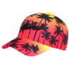 Casquette Miami Rouge et Jaune Fashion Tropical Sunrise Baseball