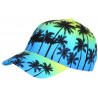 Casquette Miami Bleue et Jaune Fashion Tropical Sunrise Baseball