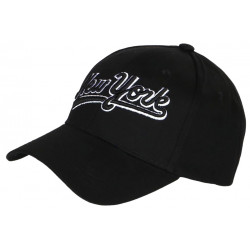 Casquette NY Noire et Blanche Rétro Classe en Coton Bronxa Baseball CASQUETTES Hip Hop Honour