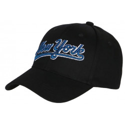 Casquette NY Noire et Bleue Rétro Tendance en Coton Bronxa Baseball CASQUETTES Hip Hop Honour