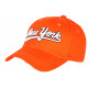 Casquette Enfant Orange NY Vintage en Coton Bronxya 7 a 11 ans Casquette Enfant Hip Hop Honour