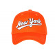 Casquette Enfant Orange NY Vintage en Coton Bronxya 7 a 11 ans Casquette Enfant Hip Hop Honour