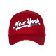 Casquette NY Rouge et Blanche Rétro Classe en Coton Bronxa Baseball CASQUETTES Hip Hop Honour