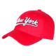 Casquette Enfant Rouge NY Vintage en Coton Bronxya 7 a 11 ans