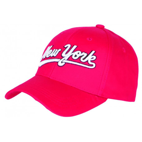 Casquette NY Rose Framboise Rétro Classe en Coton Bronxa Baseball CASQUETTES Hip Hop Honour