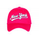 Casquette NY Rose Framboise Rétro Classe en Coton Bronxa Baseball CASQUETTES Hip Hop Honour