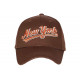 Casquette NY Marron Vintage Tendance en Coton Bronxa Baseball CASQUETTES Hip Hop Honour