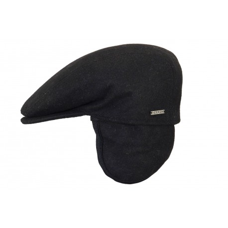 Casquette Herman plate Noire avec rabat ANCIENNES COLLECTIONS divers