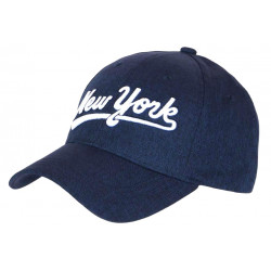 Casquette NY Bleu Chiné Rétro Chic en Coton Bronxa Baseball CASQUETTES Hip Hop Honour