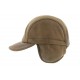 Casquette Herman Simili Cuir uni avec rabats Marron ANCIENNES COLLECTIONS divers