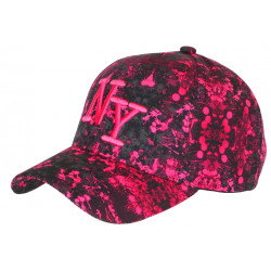 Casquette NY Rose et Noire City Cosmos Rorak Baseball CASQUETTES Hip Hop Honour