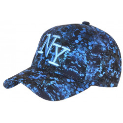 Casquette NY Bleue et Noire City Cosmos Rorak Baseball CASQUETTES Hip Hop Honour