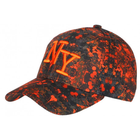 Casquette NY Orange et Noire City Cosmos Rorak Baseball ANCIENNES COLLECTIONS divers