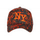 Casquette NY Orange et Noire City Cosmos Rorak Baseball ANCIENNES COLLECTIONS divers