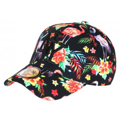 Casquette Flamant Rose Noire Tropicale NY Baseball Flamingo CASQUETTES Hip Hop Honour