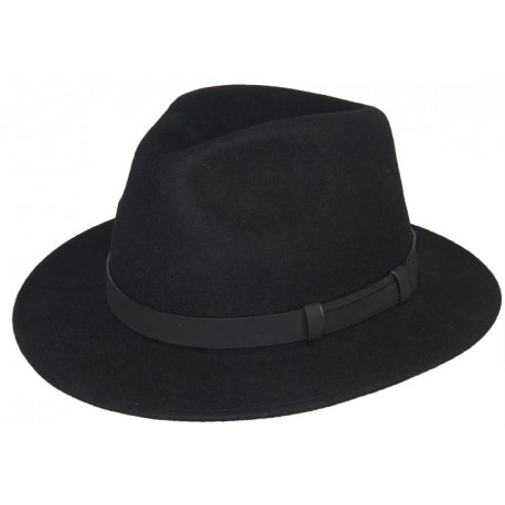 Chapeau feutre Herman Noir uni ANCIENNES COLLECTIONS divers