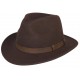 Chapeau feutre Herman Marron uni ANCIENNES COLLECTIONS divers