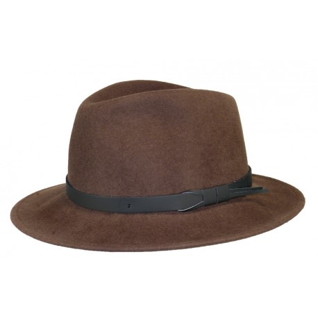 Chapeau feutre Herman Jones Marron ANCIENNES COLLECTIONS divers