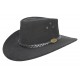 Chapeau Cuir Jacaru Wallace Noir ANCIENNES COLLECTIONS divers