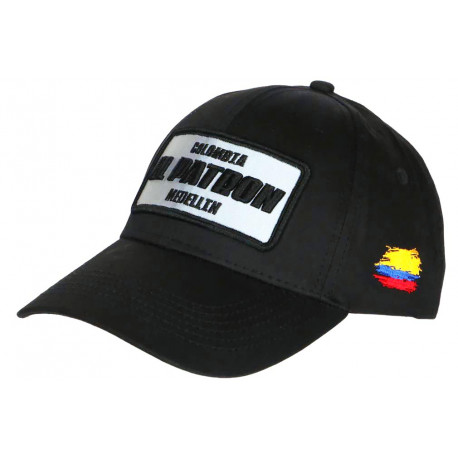 Casquette El Patron Noire Patch Reflect Argent Colombia Baseball CASQUETTES SKR