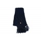 Echarpe Bleu Marine Tricot losanges et franges ANCIENNES COLLECTIONS divers