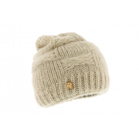 Bonnet Rmoutain Tricot Uni Beige ANCIENNES COLLECTIONS divers