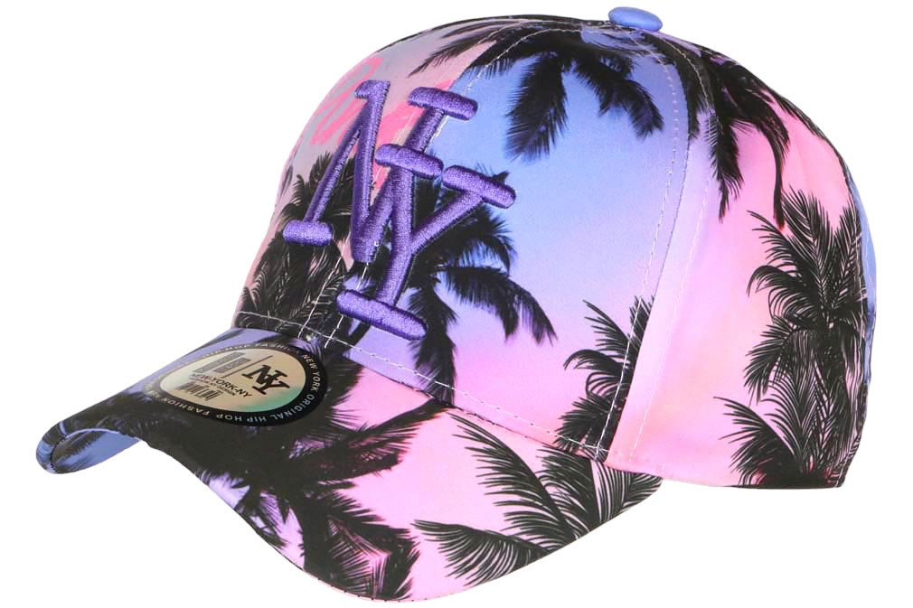 Casquette Baseball Fille Dunnes – New York, Fleurs, 7-9 Ans, Coton Rose, Neuve