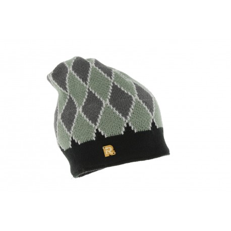 Bonnet Rmoutain Jacquard Losanges Gris Vert Noir ANCIENNES COLLECTIONS divers