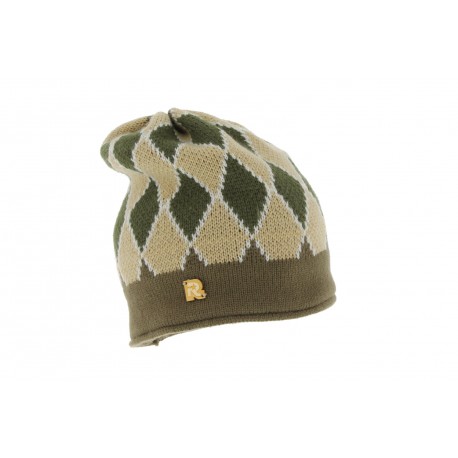 Bonnet Rmountain Jacquard Losanges Vert, kaki et beige ANCIENNES COLLECTIONS divers