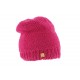 Bonnet Tricot uni doublé plush Fuschia ANCIENNES COLLECTIONS divers