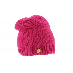 Bonnet Tricot uni doublé plush Fuschia ANCIENNES COLLECTIONS divers