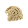 Bonnet droit tricot uni Beige doublé plush ANCIENNES COLLECTIONS divers