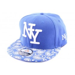 Snapback NY Bleu avec visière imprimée ANCIENNES COLLECTIONS divers